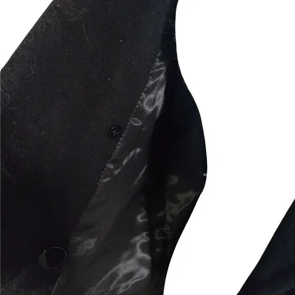 NWT@$340! LAUREN BY RALPH LAUREN! BLACK WOOL BLEND DOUBLE BREAST OVERCOAT! SZ 8 - Picture 7 of 16